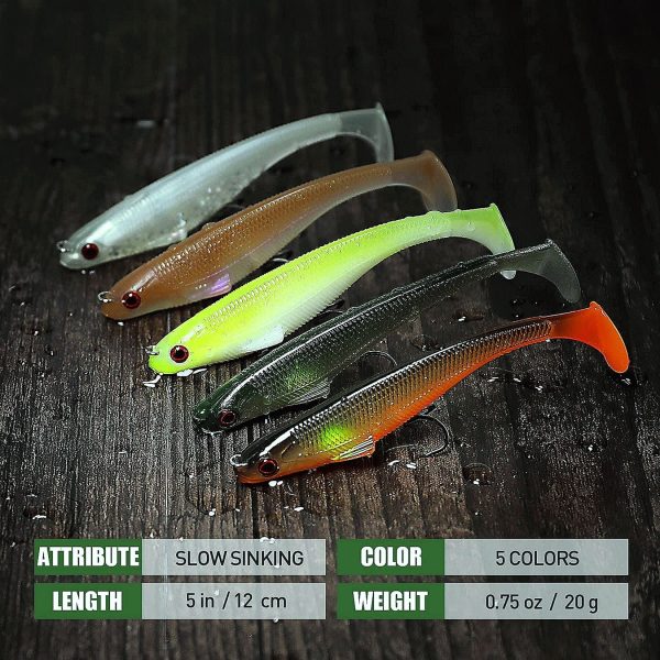 Shad Swimbait Paddle Tail Fishing Lure for Bass - Image 12