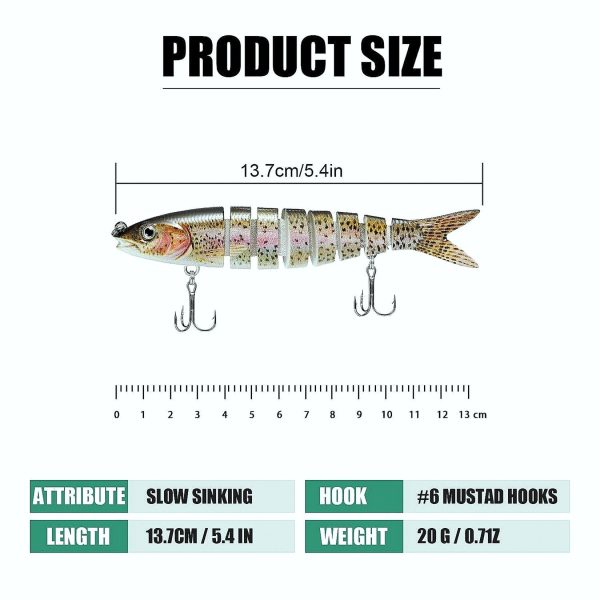Bionic Bass Fishing Lure Multi Jointed Swimbait - Image 9