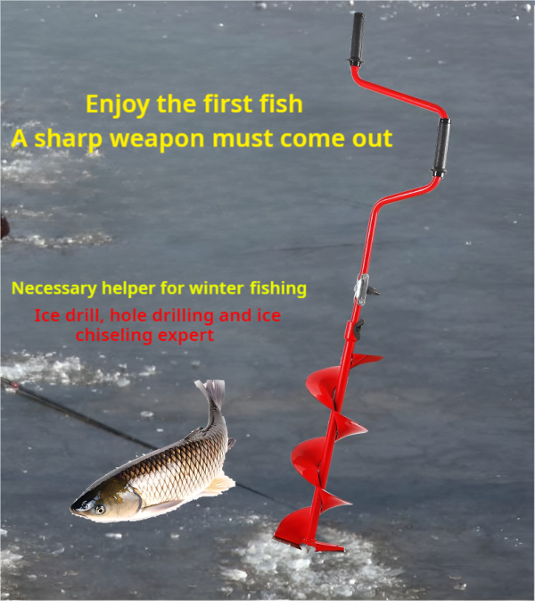 Winter fishing hand-cranked ice drill outdoor fishing ice breaking fishing drill - Image 10