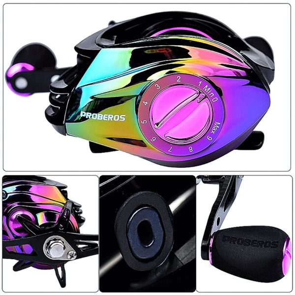 FISHINGHUB-New Colorful Fishing Reel 7.2:1 Carbon Shell Lightweight 9+1BB - Image 6