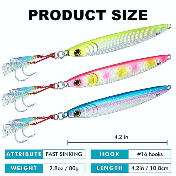 Saltwater Jigging Spoon 40g-80g - Image 6