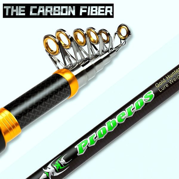 FISHINGHUB- Telescopic Rod and Reel Kit 2.1 Carbon Fiber Fishing Rod - Image 7