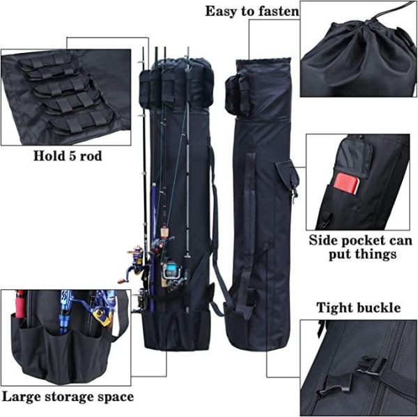 Fishing Rod Case Organizer Pole Storage Bag Fishing Rod and Reel Organizer for Travel - Image 7