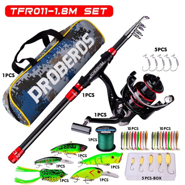 FISHINGHUB-1.8m-3.6m Telescopic Casting Fishing Combo Portable Ultralight Rod - Image 14