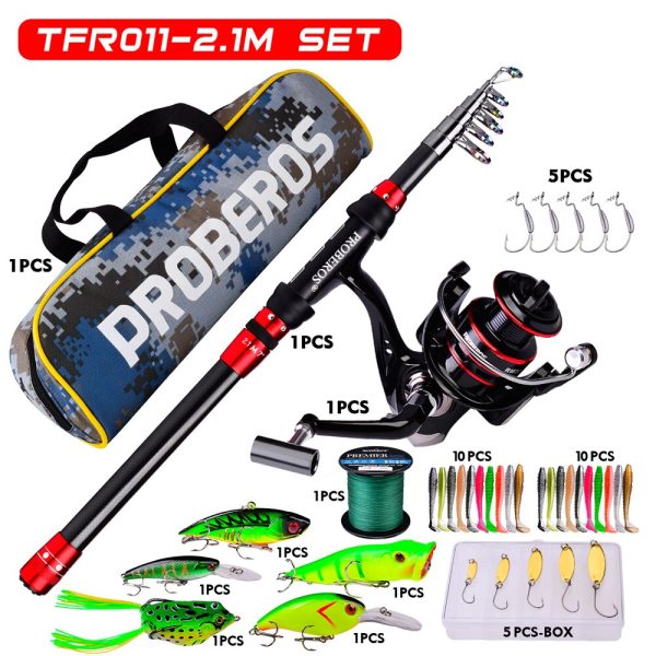FISHINGHUB-1.8m-3.6m Telescopic Casting Fishing Combo Portable Ultralight Rod - Image 15