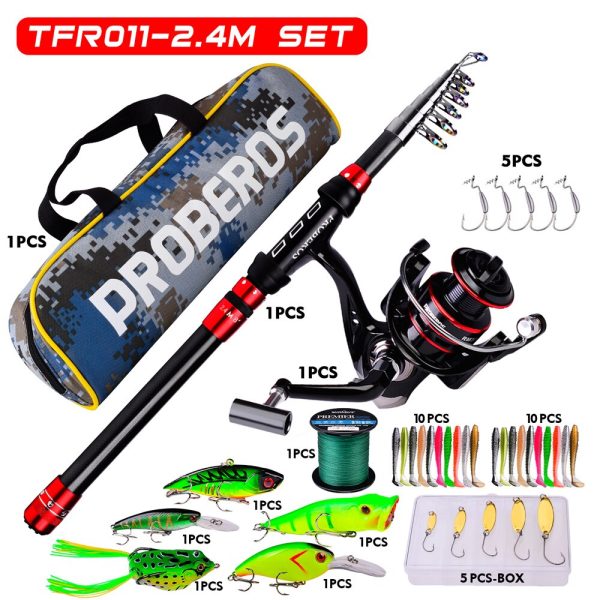 FISHINGHUB-1.8m-3.6m Telescopic Casting Fishing Combo Portable Ultralight Rod - Image 16