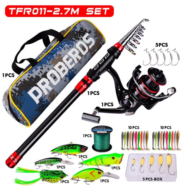FISHINGHUB-1.8m-3.6m Telescopic Casting Fishing Combo Portable Ultralight Rod - Image 17