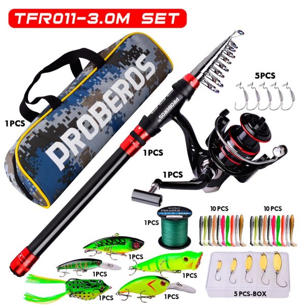 FISHINGHUB-1.8m-3.6m Telescopic Casting Fishing Combo Portable Ultralight Rod - Image 18