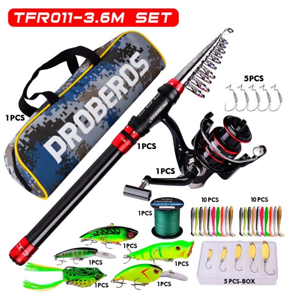 FISHINGHUB-1.8m-3.6m Telescopic Casting Fishing Combo Portable Ultralight Rod - Image 19