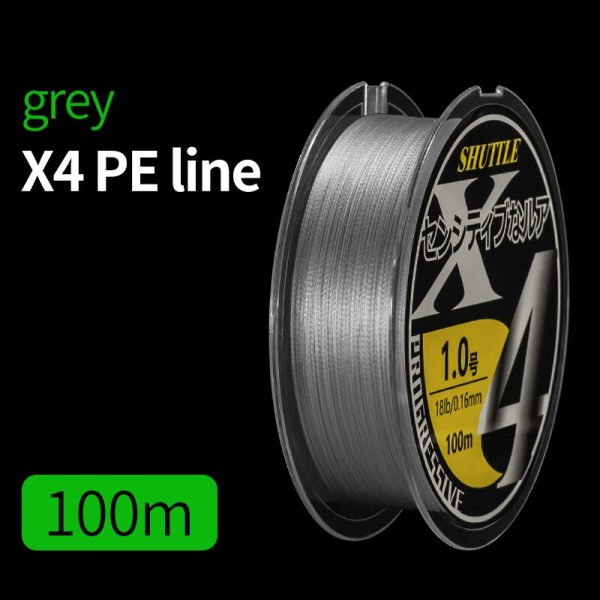 FISHINGHUB- PE Braided Fishing Line 4 Strands 100M 7 Color - Image 21