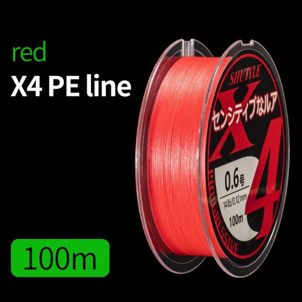 FISHINGHUB- PE Braided Fishing Line 4 Strands 100M 7 Color - Image 23