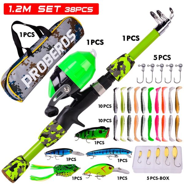 FISHINGHUB-Portable Telescopic Fishing Rod & Reel Kit for Children - Image 18