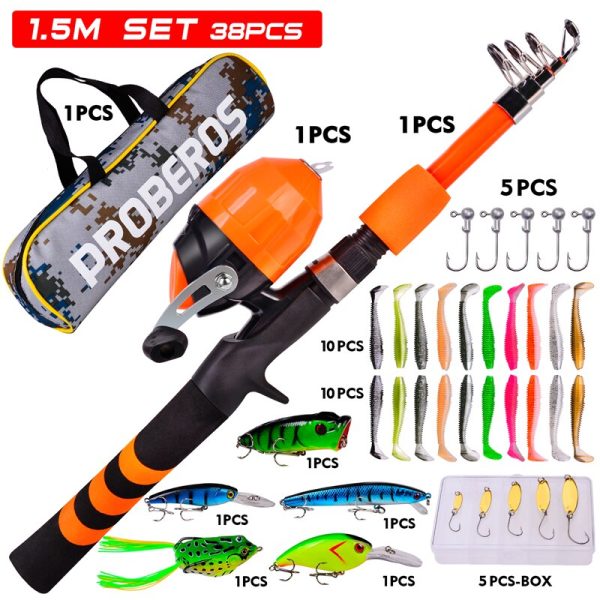 FISHINGHUB-Portable Telescopic Fishing Rod & Reel Kit for Children - Image 23