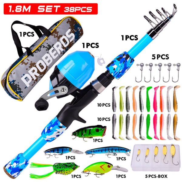 FISHINGHUB-Portable Telescopic Fishing Rod & Reel Kit for Children - Image 17