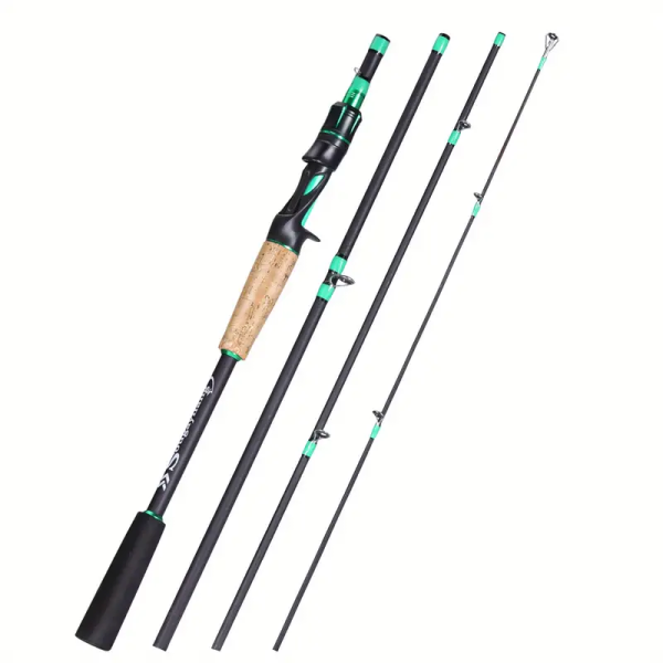 4 Sections Fishing Rod: EVA Cork Handle for Bass, Salmon, Catfish & Freshwater/Saltwater Fishing Pole - Image 8