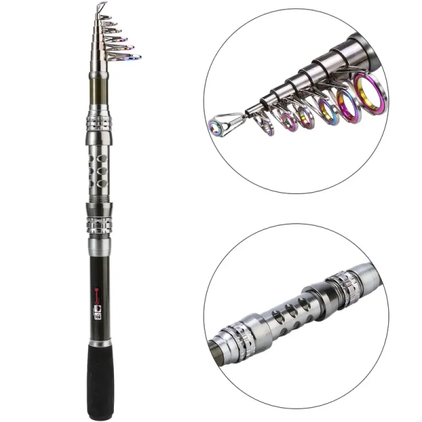 Spinning Fishing Rod Telescopic Fishing Pole Saltwater Freshwater Fishing Rod, 1.8-3.3m/70.87-129.92inches - Image 3