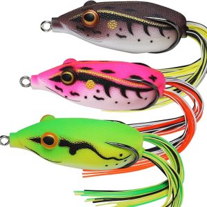 Topwater Weedless Frog Lure with Skirt Tail