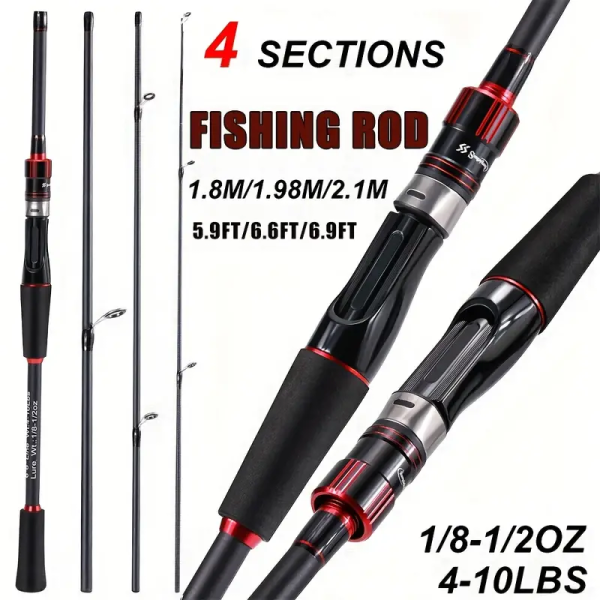 Ultralight Carbon Fishing Rod with EVA Handle - Perfect for Bass, Carp, Saltwater & Freshwater Fishing - Image 2